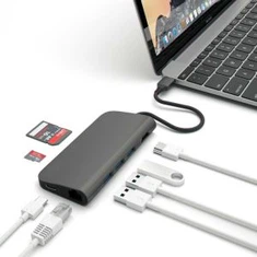 멀티 포트 어댑터 4K * 2K @ 30Hz HDMI, Type-C PD, 기가비트 이더넷, SD / 마이크로 카드 리더의 알루미늄 합금