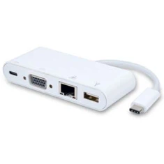 USB 3.1 Type C + VGA + 기가비트 이더넷 + USB3.0 + Type-C 변환기 어댑터 MSLFORCE